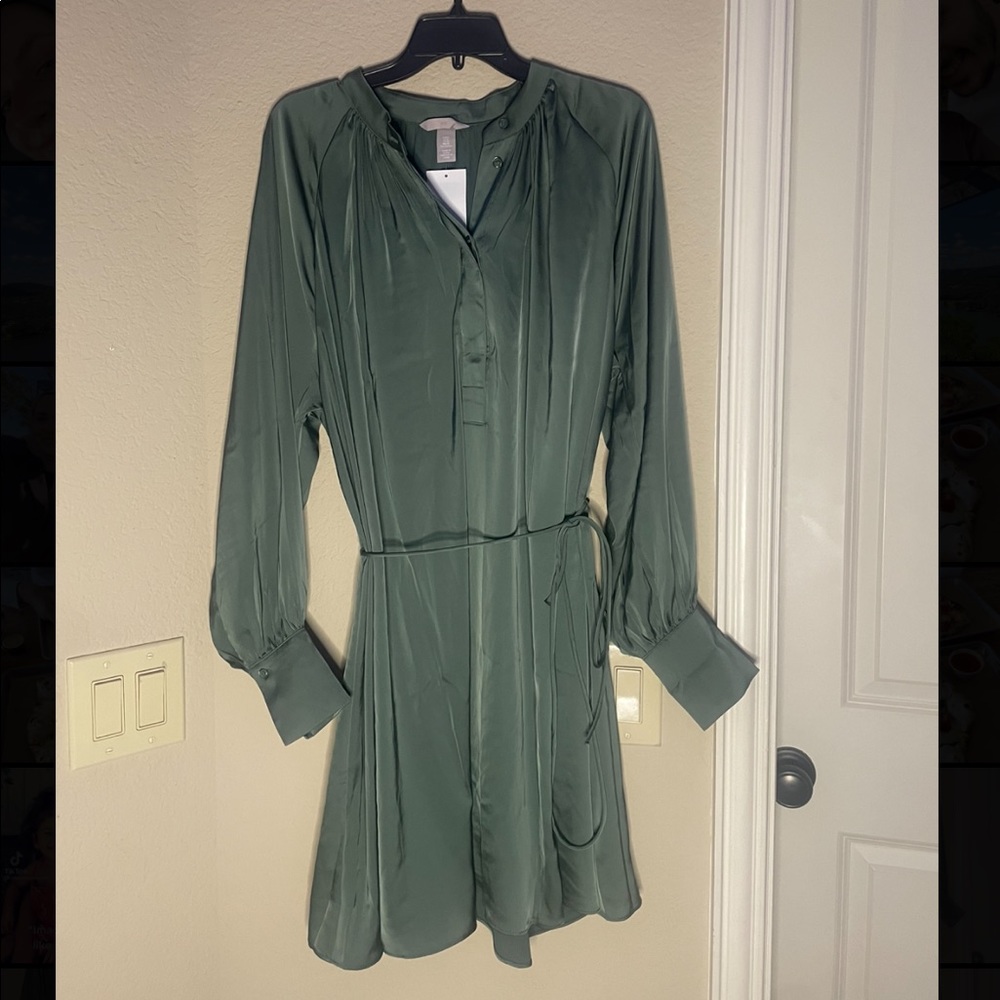 H&M satin dress/modest satin shirt